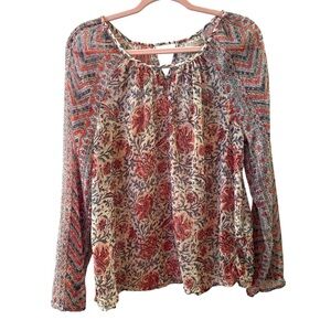 Lucky Brand Multicolor Floral Blouse